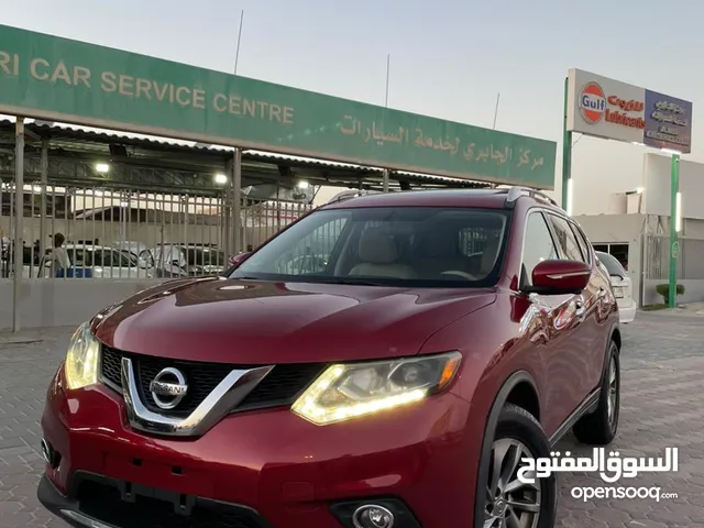 نيسان روج SL - 2015 فورويل أوراق جمارك رقم 1 أعلى مواصفات ايرياقات الوكالةبانوراما من الداخل جلد بيج