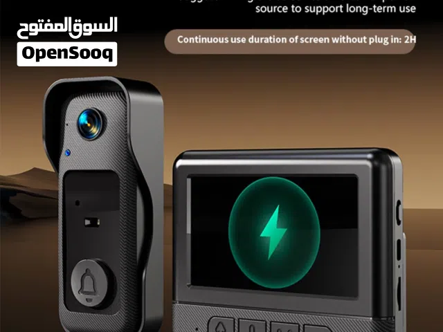 جرس باب فيديو ذكي من طراز X6 يأتي مع شاشة مراقبة داخلية.*