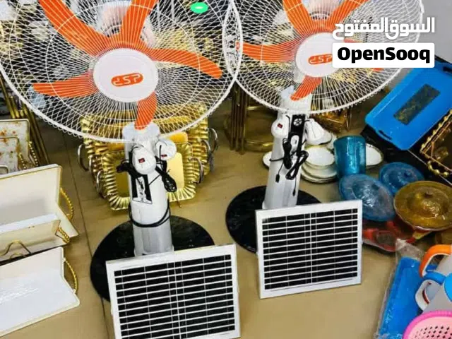 حل عملي للحر والقطوعات في جهاز واحد و بسعر مناسب   مروحة DSP شحن 18 بوصة بالطاقة الشمسية