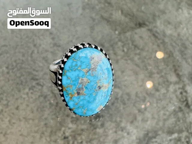 Large Turquoise Stone lucky Ring original - STERLING Silver 925