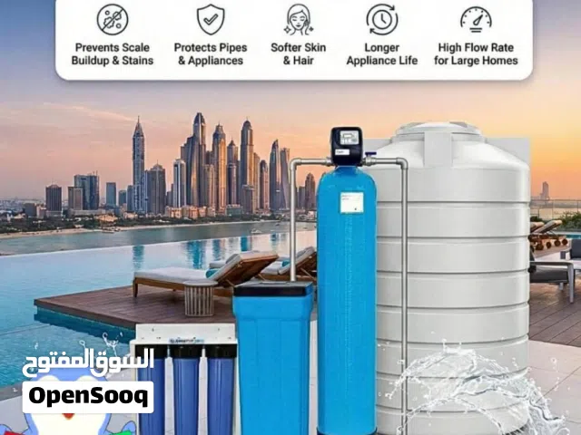 Simplex Whole house water softener with big blue jumbo filter in dubai UAE .