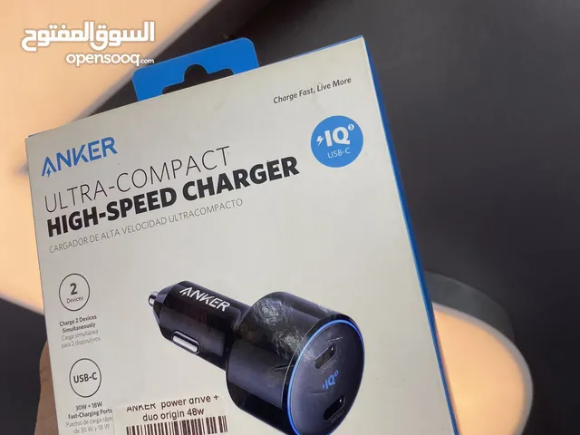 عظمة سيارة أنكر مكفولة 18 شهر. USB-C مدخلين 30W+18W Anker power drive