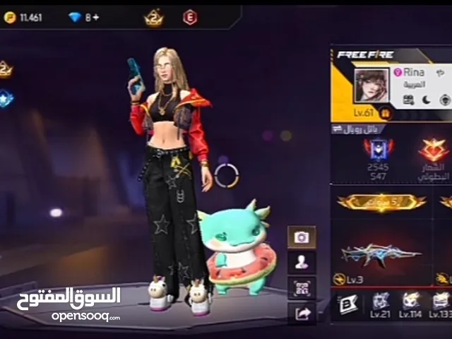 Garena free fire بيع حسابات فري فاير بأثمنة مناسبة