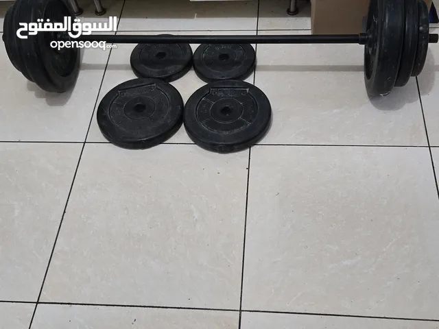 dumbells and single bar