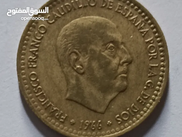عملة نادرة - إسبانيا 1 بيزيتا 1966 Spain 1 peseta 1966 , Francisco Franco