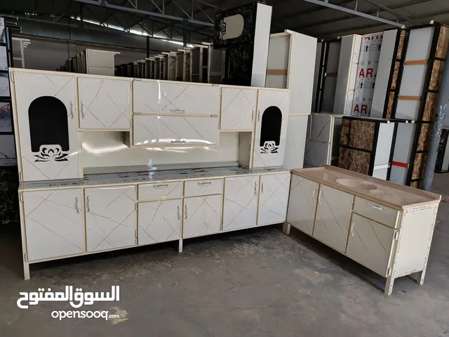 كاونتر ارضي وملحق 3متر مع سنك مرمر متر ونص