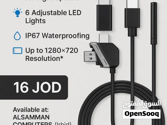 كاميرا فحص USB Endoscope – 3 في 1 طول 5 متر – متعددة الاستخدامات