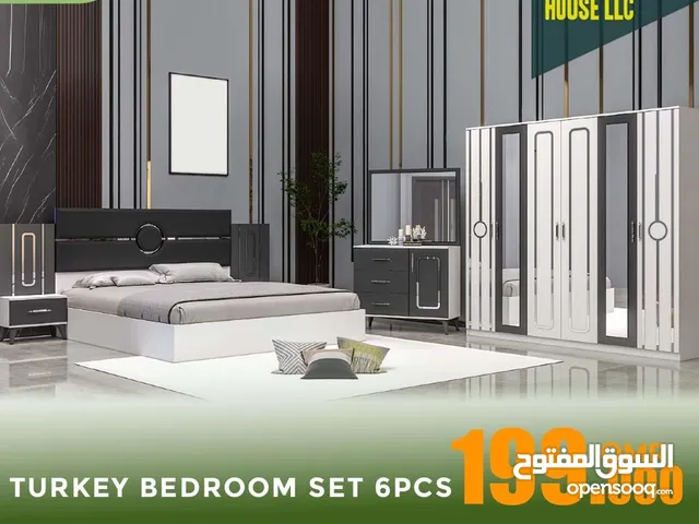 New Arrival Turkish King size Bedroom Set - 6 pcs - طقم غرفة نوم تركي مقاس كينغ - 6 قطع