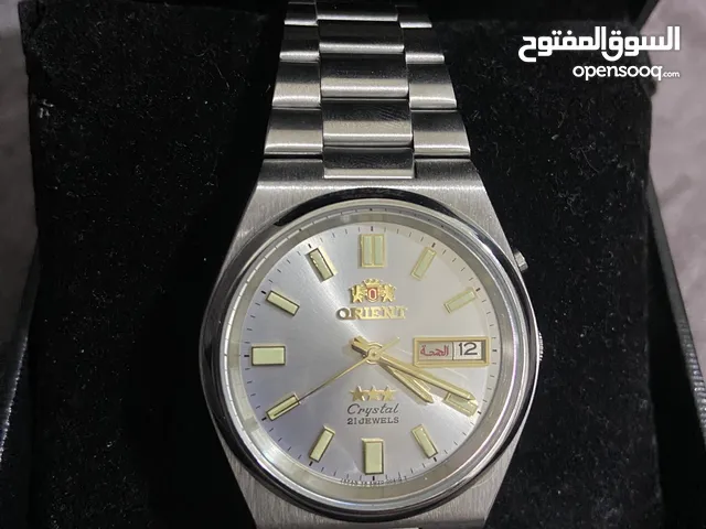ساعه اورينت ياباني اصلي اوتوماتيك (لون فضي) كلاسيكي