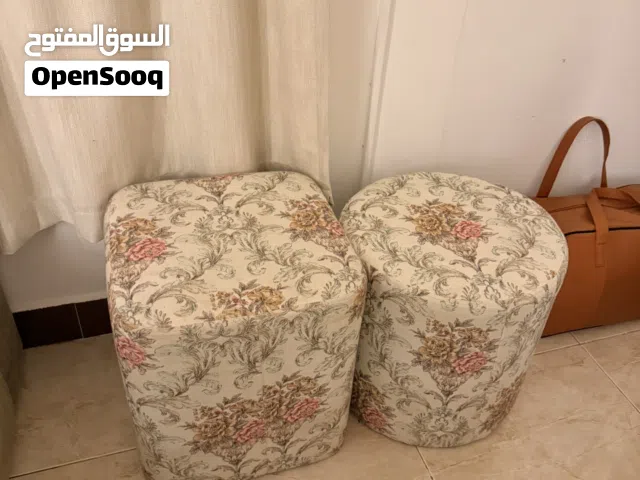 Pair of stools and 1 seater sofa