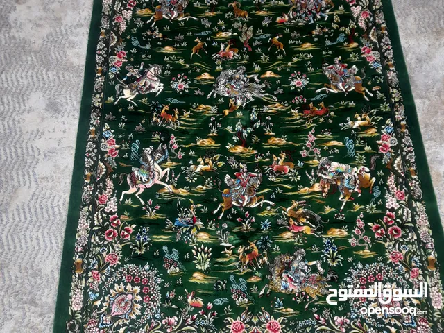 سجادة حرير طبيعي قم ايراني يدوي