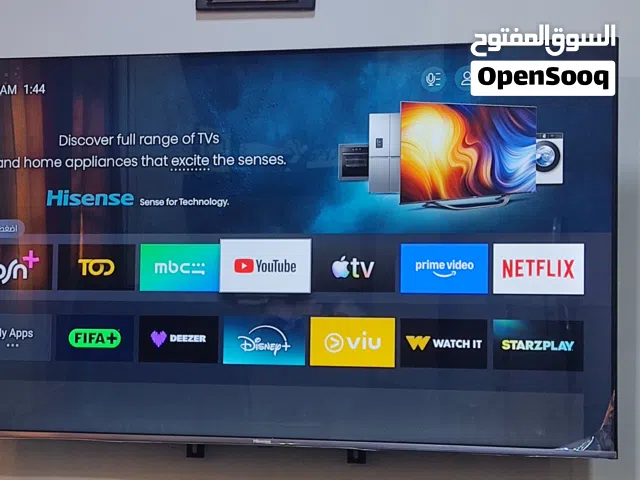 شاشة تليفزيون هايسنس  سمارت 55 بوصه بحالة الجديده بالكرتونة hisense Qled 4k 55