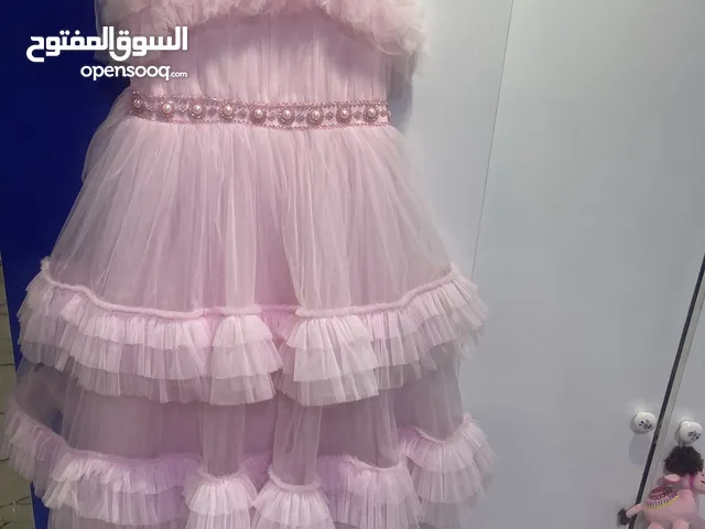 فستان زهري اعراس مستعمل مره واحده