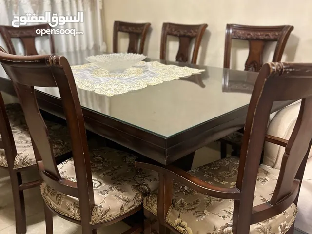 طقم سفرة 8 كراسي خشب زان
