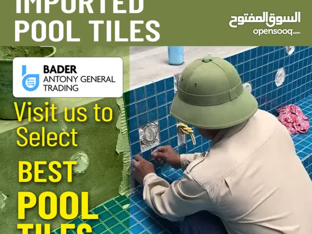 We have a collection of Imported Swimming Pool Glass Mosaic Tiles.