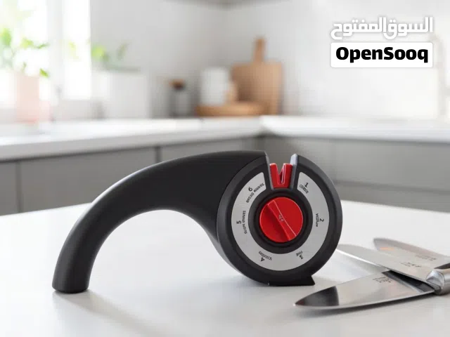 مسن السكاكين "6 في 1" المتكامل – قوة، دقة، وأمان في جهاز واحد