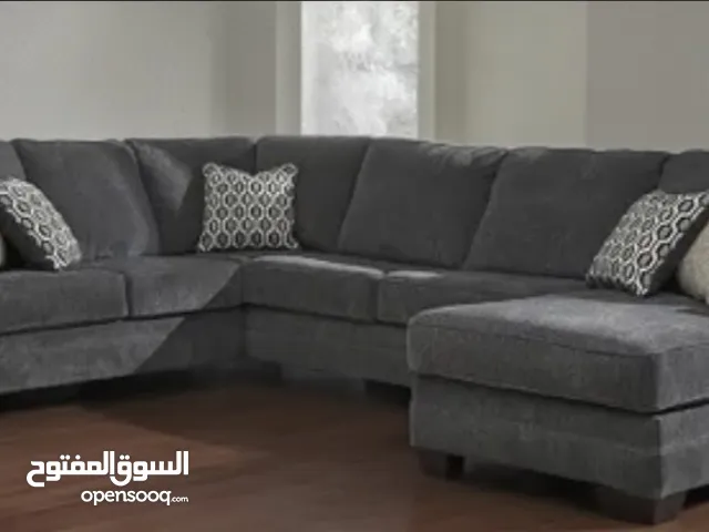 U-Shaped Grey Sectional Sofa