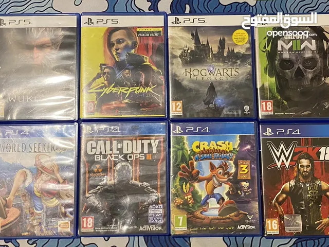 اشرطة ps5 و ps4