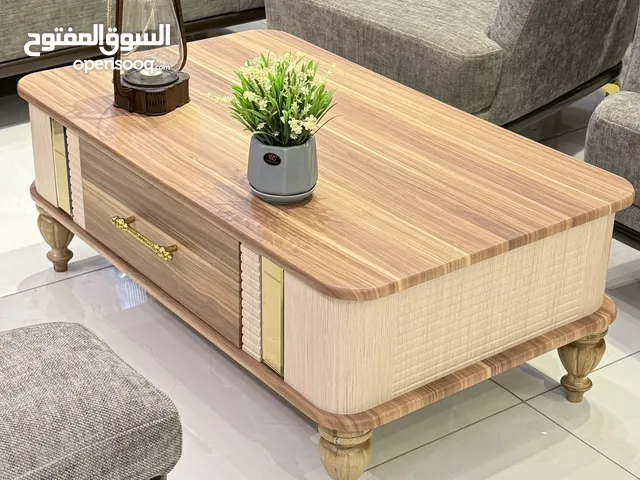 ميز وسطي خشب قياس 90*60 سم مزود ب 2 مجر جانبي