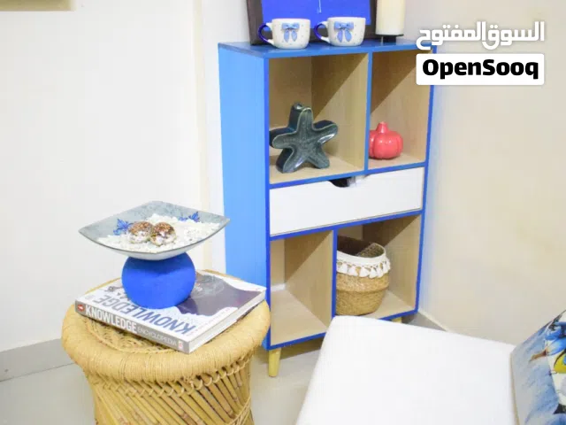 Chic Blue Shelf with one drawer Height 90 cm ,width 50cm and depth 30cm