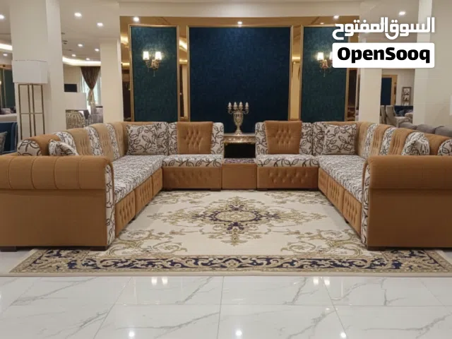 ركنة ملكية VIP ضخمة بتصميم فندقي (حرف U) 10 قطع جودة استثنائية وألوان رائعة سعر خاص لفترة محدودة