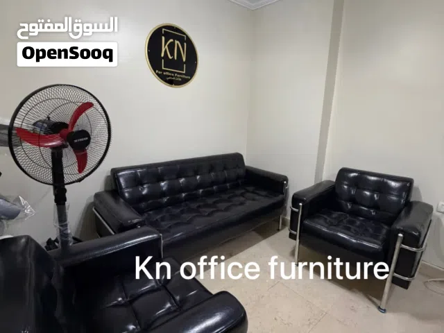 طقم انتريه جلد مستورد عالى الجوده من شركة kn office furniture