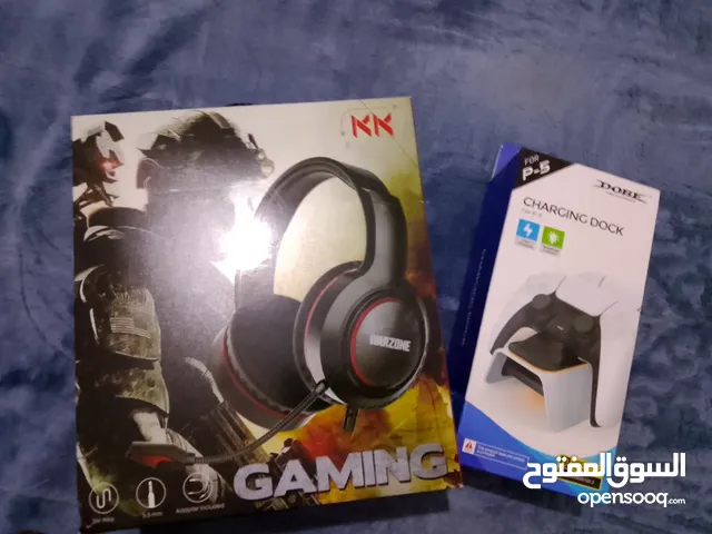 قاعدة شحن يد ps5 +سماعات محيطية جيمنج وور زون playstation 5