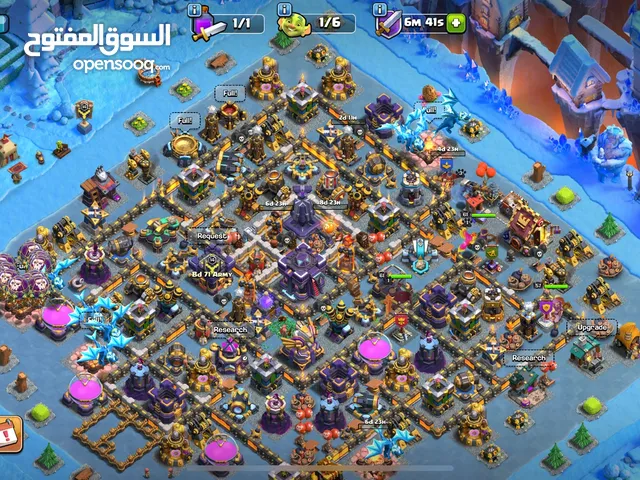 حساب كلاش اوف كلاوس للبيع لفل 15 و 600 جواهر و جميع الأبطال متاحين ولفلهم عالي جدا