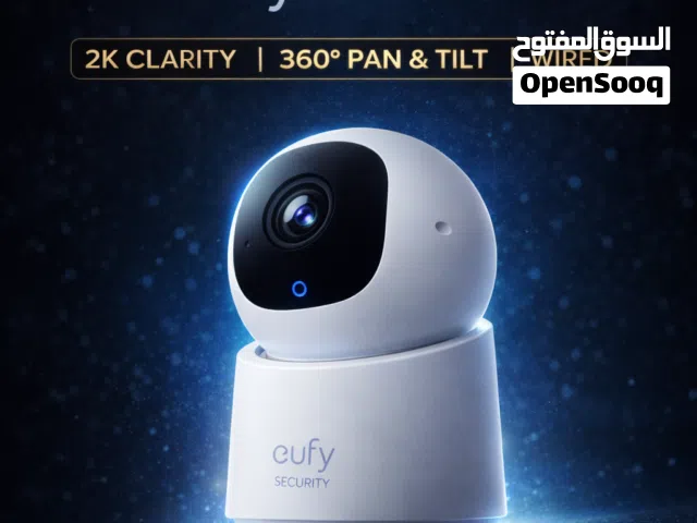 راقب منزلك بكل أمان ووضوح! مع كاميرا المراقبة Eufy Security 2K Indoor Cam   احصل على حماية ذك