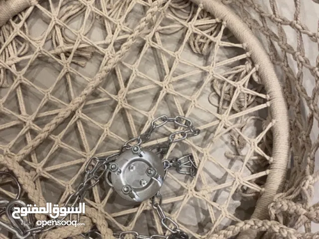 كرسي معلق شبك قماشي مع سلاسل للتعليق _جديد