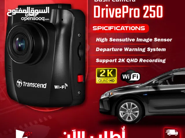 كاميرا داش كام من ترانسد تصوير الترا اتش دي Transcend Dash Camera 250 Wifi 2K UltraHD