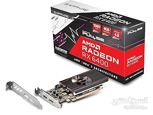 RX6400 4 GB VRAM GDDR6 جديد شريته بس المشكلة حجمه صغير بالنسبة للكيس حقي و الكرت مب لازمله كيبل 8بين