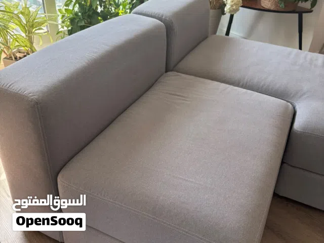 Ikea Jattebo Light grey modular chaise lounge sofa - 2 single sections modular