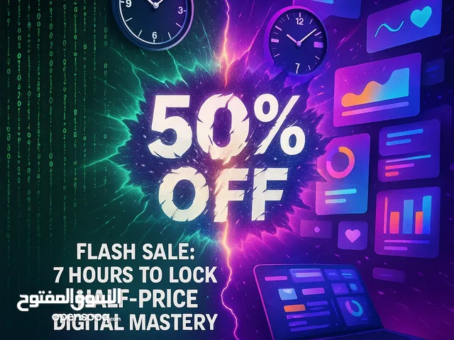 Website and app creation, order within the next 7 hours for 50% off.