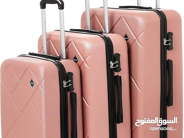 طقم حقائب سفر 3 قطع من جاك سبرات بهيكل صلب مادة البولي كربونات ABS