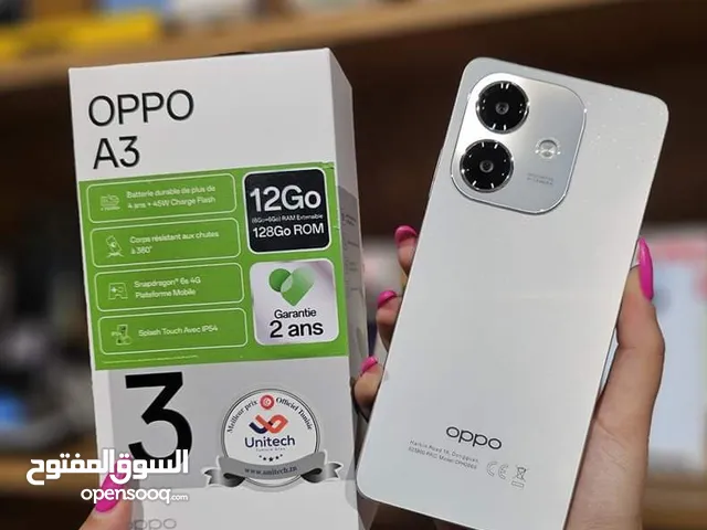 جهاز جديد بالكرتونة Oppo A3 رام 12 جيجا 128 مكفول سنة متوفر توصيل