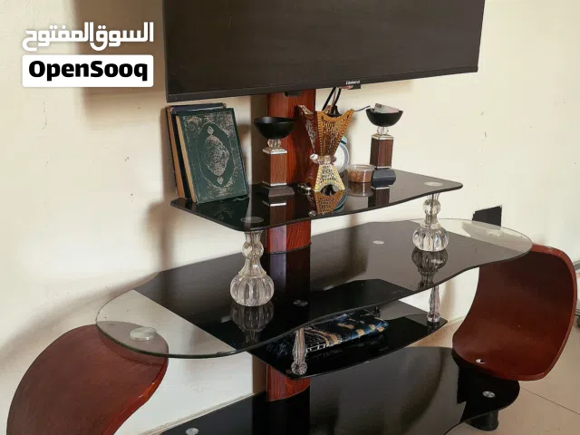 طاولة صالة ارفف زجاج حامل شاشة tv