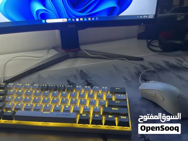ماوس وكيبورد للبيع قابل للتفاوض بالمعقول حط سعرك وشله ومع اضاءه بيضه جباره تلاقيها ف الصوره حاطيها