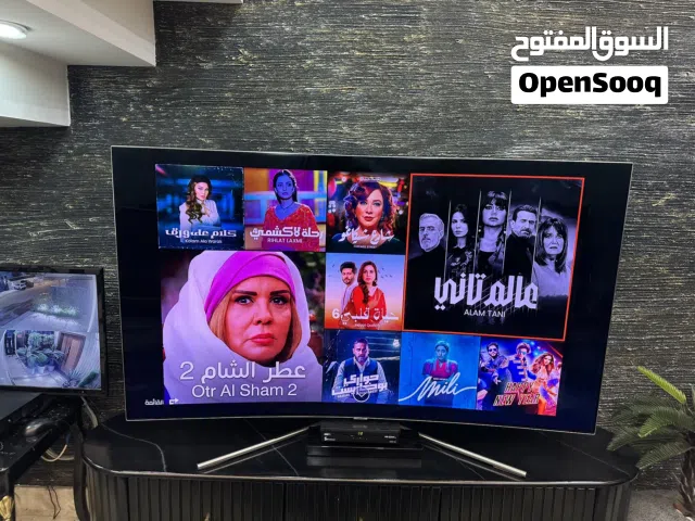 تلفزيون سامسونج كوري اصلي حجم 65 سلم اعلى مواصفات بالسوك جديد جدا جدا جدا