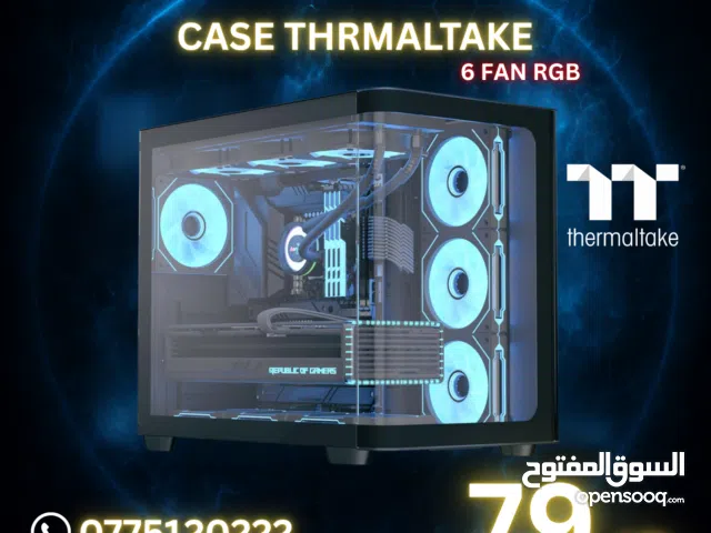 Case Thermaltake – 6 Fans RGB  تصميم فخم وتبريد احترافي  White Angel – عمّان البيادر