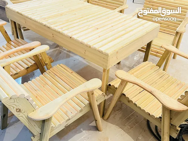 جلسة خارجية خشب معالج