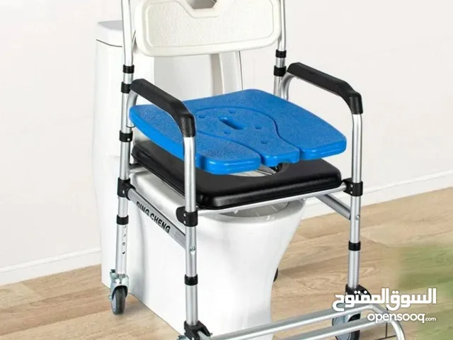 كرسي تواليت حمام لكبار السن كرسي حمام مع مساند للذراعين ، ارتفاع قابل للتعديل