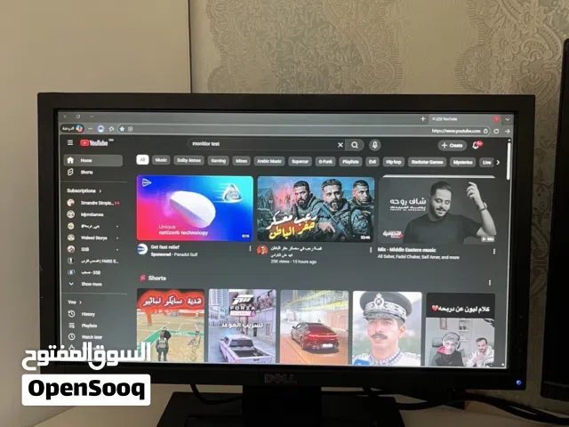 شاشة Dell 60 هرتز حجم 18 انش للبيع او البدل بكيبورد او مايك