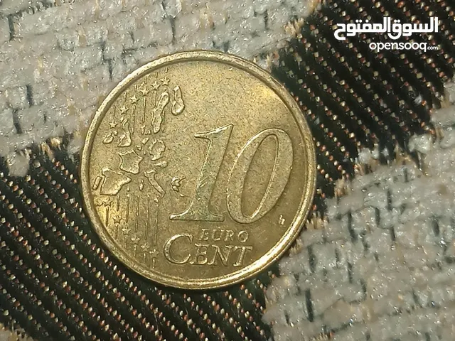 عملة نادرة عشرة سنتم يورو 2002 ايطاليا