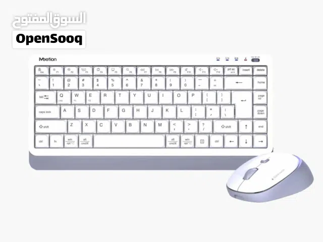 Meetion Mini5000  Mini Office Wireless keyboard & Mouse Combo -White مجموعة كيبورد وماوس لاسلكية