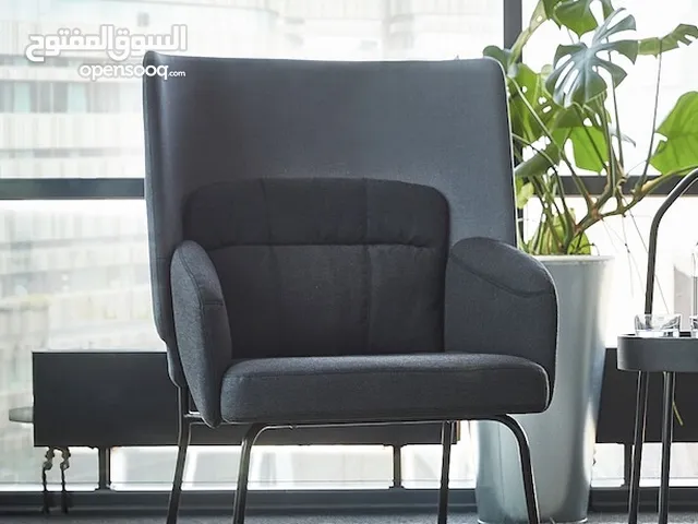 IKEA BINGSTA High-back armchair, Vissle dark grey/Kabusa dark grey