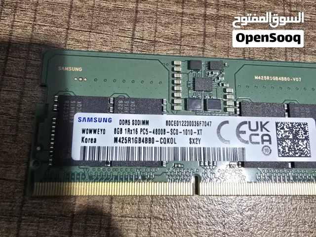رام لابتوب 8 giga ddr5 مفكوكه من لابتوب جديد