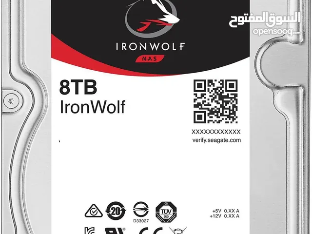 Seagate IronWolf 8TB NAS Hard Drive 7200 RPM 256MB Cache SATA 6.0Gb/s CMR 3.5" Internal HDD for RAID
