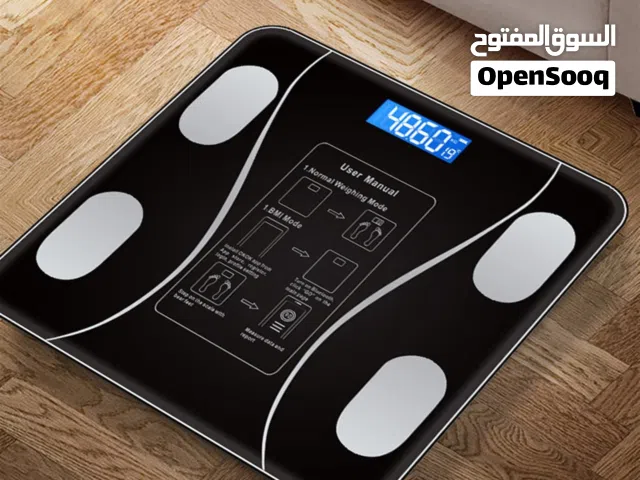 ميزان ذكي بلوتوث - يتحمل 180 كيلو -قياس وزن ودهون بدقة عالية