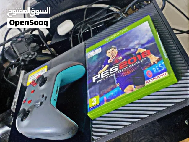 Xbox one جديد ويشغل اقراص مع قرص هدية pes 2018 السعر 130 بدون قريص 120